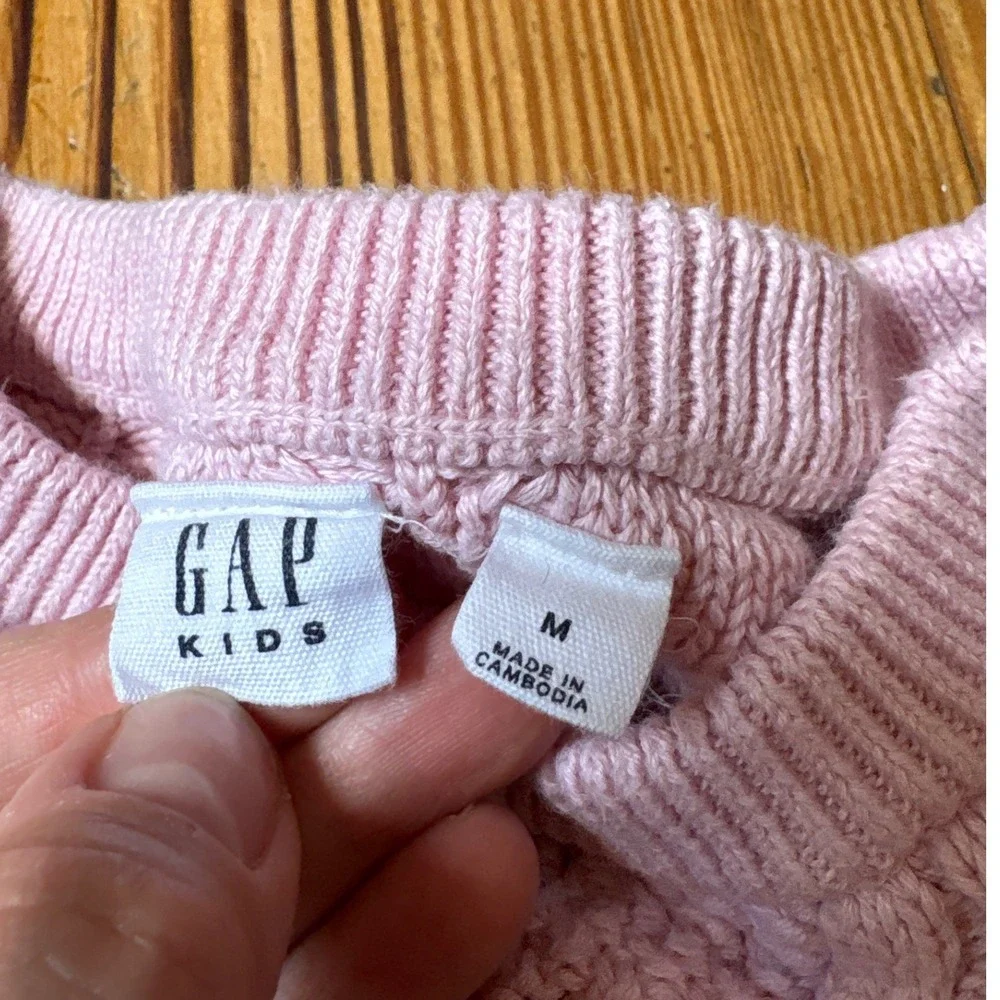 Gap Cable Knit Sweater Kids Purple Long Sleeve Classic SIZE M (8-9)